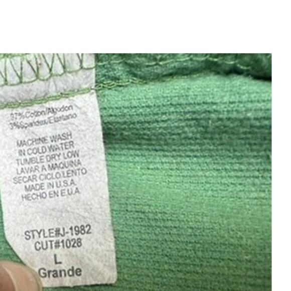 NO TAG Y2K Green Blazer SZ L Vintage Lg Buttons SZ-L (Runs Small) Washed & Ready - Picture 8 of 11